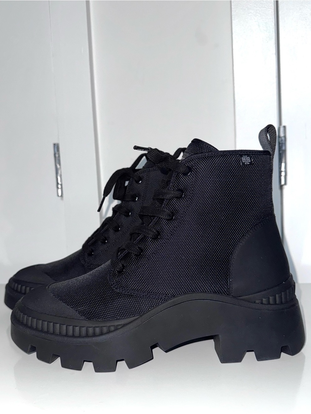 Tory Burch Camp Sneaker Ankle Boots - Perfect Black